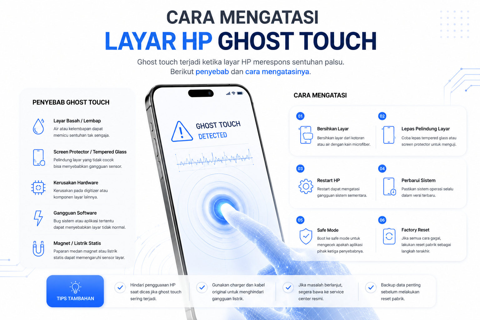 Cara Mengatasi Layar HP Ghost Touch (Bergerak Sendiri) & Tidak Merespon